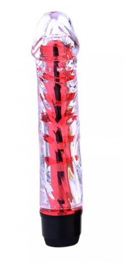 Вагинальный вибратор XESE Cristal  Red ( длина 17,5 см, диаметр 3,5 см ), GSV-04  Red