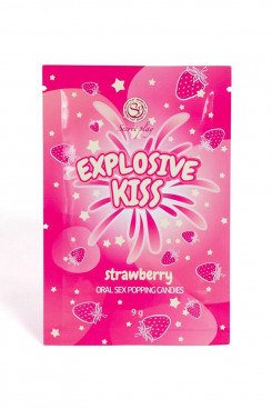 Стріляючі цукерки для орального сексу - Secret Play Explosive Kiss Strawberry, 9 г