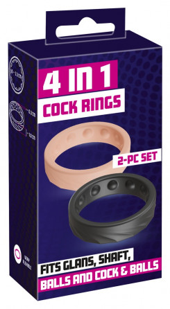 Набір ерекційних кілець - 4 in 1 Cock Rings, 2 шт.