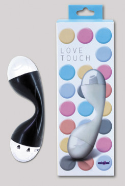 Классический вибратор - Love Touch Massagegerat, Lichtsenor, Duo Vibro, 12 см, черный