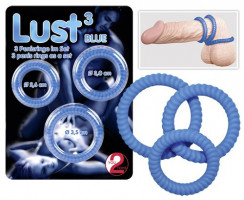 Эрекционные кольца - Lust 3 Blue