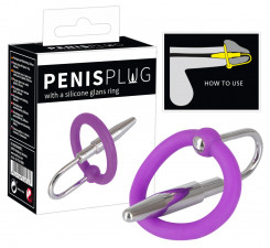 Эрекционное кольцо - Penis Plug+Silicone Glans Ring Dilator