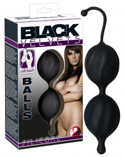 Вагинальные шарики - Black Velvet Silicone Balls
