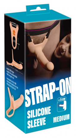Мужской страпон - Silicone Strap-on +5cm medium strap-on