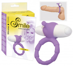 Эрекционное кольцо - Sweet Smile Vibrating Ring Loop Purple