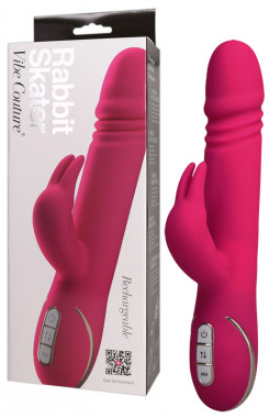 Hi-tech вибратор - Rabbit Skater Pink Vibrator mit Klitorisreizer