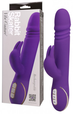 Hi-tech вибратор - Rabbit Skater Purple Vibrator mit Klitorisreizer