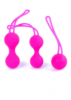 Набір вагінальних кульок - Silicone Kegal Balls Set Pink
