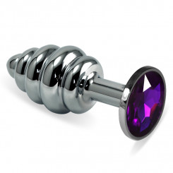 Анальна пробка - Silver Spiral Plug Purple