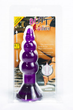 Анальная пробка Anal Plug with suction cup - 180x34mm. Purple