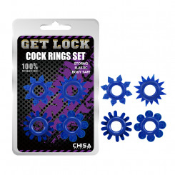 Ерекційні кільця - Get Lock Cock Rings Set Blue