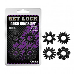 Ерекційні кільця - Get Lock Cock Rings Set Black