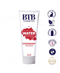 Лубрикант - BTB Water Based Flavored Strawberry Lubricant, 100 мл