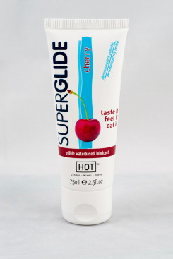 Оральная смазка - HOT Superglide Edible Lubricant Waterbased - CHERRY, 75мл