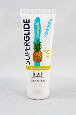 Оральная смазка - HOT Superglide Edible Lubricant Waterbased - PINEAPPLE, 75мл