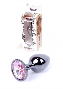 Анальная пробка Boss Series - Jewellery Dark Silver PLUG Rose S, BS6400027