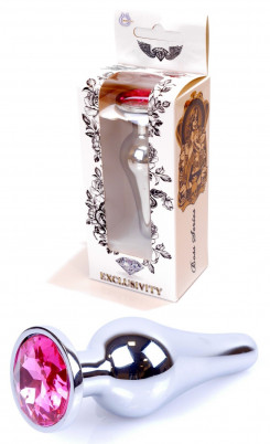 Анальная пробка Boss Series - Jewellery Silver BUTT PLUG Pink, BS6400071