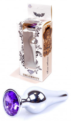 Анальная пробка Boss Series - Jewellery Silver BUTT PLUG Purple, BS6400079