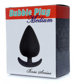 Анальный плаг Boss Series - Bubble Plug Medium Black, BS6700060