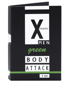 Духи с феромонами для мужчин X phero Men Green Body Attack, 1 ml