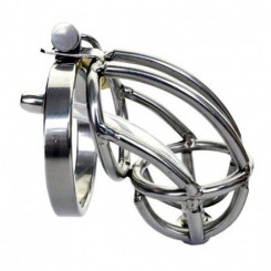 The Captus Stainless Steel Chastity with Urethral Stretching Penis Plug ZA143