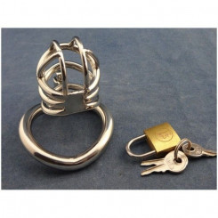 Пояс верности Stainless Steel Male Chastity Device With arc-shaped Cock Ring ZC062