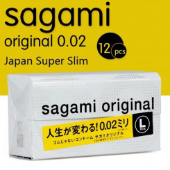 Полиуретановые презервативы Sagami размер L 0.02мм, 10 шт