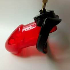 Пояс верности Rikers Locking Chastity Device Red