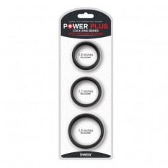 Черные мягкие силиконовые кольца для пениса Power Plus Soft Silicone Pro Ring