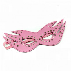 Розовая кожанная маска