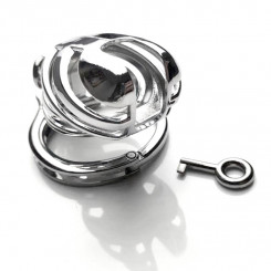 Alloy Fixed Handcuff Ring Chastity Cage
