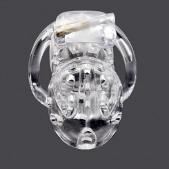 The latest design male chastity device with air-permeable pores Standard Clear