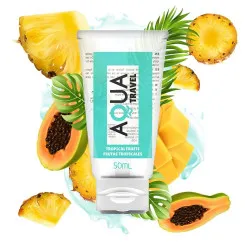 Лубрикант на водной основе с ароматом тропических фруктов Aqua Travel Flavour, 50мл