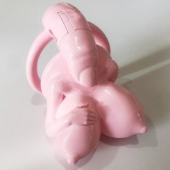 Пояс верности для мужчин Big Boobs New Chastity Device Pink