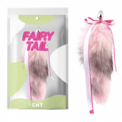 Анальная пробка с пушистым хвостом Detachable Fluffy Fox Tail Plug Pink 18.5