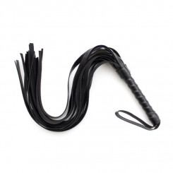 Плеть с рукояткой для ролевых игр Flirt Whip Bound Leather Black