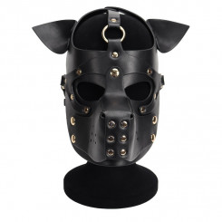 Неопреновая маска Puppy Face Leather Dog Mask Black