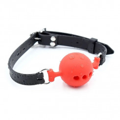 Gag with silicone ball Red