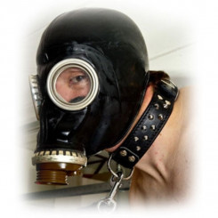 Маска противогаз для ролевых игр Rubber Hood Black Gas Mask
