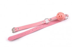 Кляп шар Plastic Pink, SKN-C057