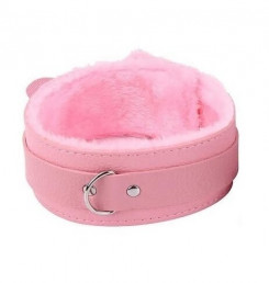 Ошейник с мехом SKN-C054 ,PINK