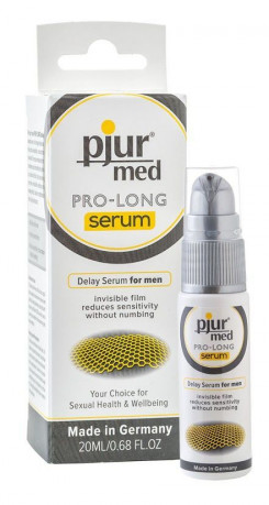 Пролонгирующий гель pjur MED Prolong Serum 20мл, создает невидимую пленку снижающую чувствительность