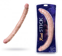 Двусторонний фаллоимитатор Toyfa Realstick Nude реалистичный, PVC, телесный, 34 см