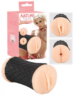 Мастурбатор вагина и анус - Nature Skin Pussy & Ass Masturbator