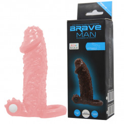 Насадка на член - Brave Men Vibro Penis Sleeve Flesh