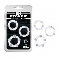 Ерекційні кільця - GK Power Beaded Cock Rings Clear