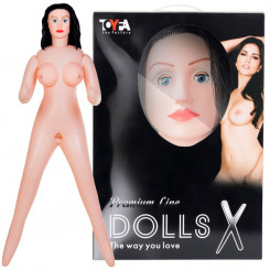 Лялька надувна Kaylee Toyfa Dolls-X, з реалістичною головою, брюнетка, кібер вставка: вагіна-анус