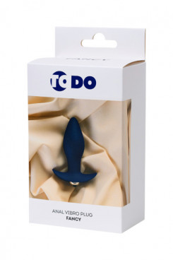 Анальная вибропробка ToDo By Toyfa Fancy, силикон, синяя, 10,7 см, ø 3,5 см