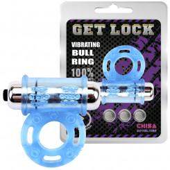 Ерекційне віброкільце - Get Lock Vibrating Bull Ring Blue