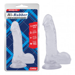 Фаллоимитатор - Hi-Rubber 7.5 Inch Dildo Clear